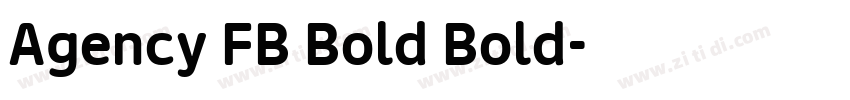 Agency FB Bold Bold字体转换